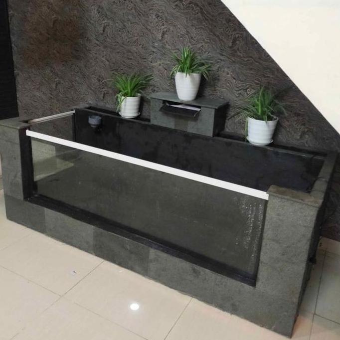 Kolam ikan minimalis portable model kaca 2 sisi SLIM