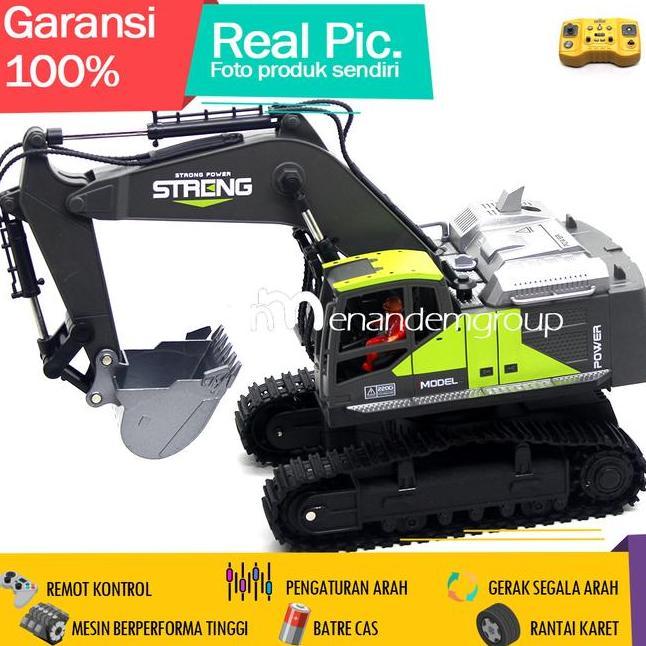Mainan Mobil Remot Kontrol Rc Beko Excavator Strong 16 Fungsi Remot Besi Metal Led