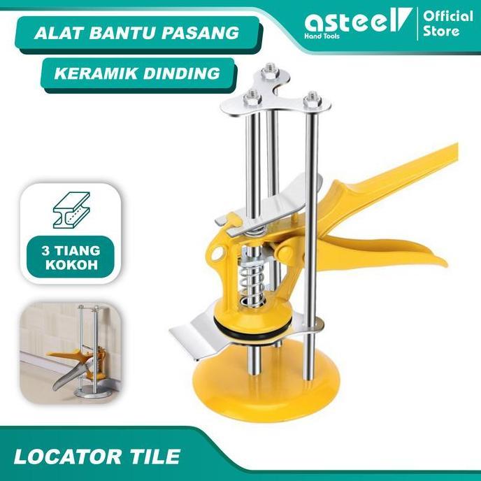 ASTEEL Alat dongkrak keramik granit dinding tile locator wall pengatur pengukur penyangga tinggi pas