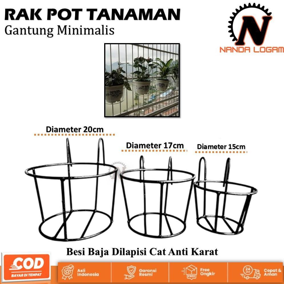 Promo Cod Ya Kak Rak Bunga Balkon Besi - Rak Pot Tanaman Gantung Minimalis Untuk Dekorasi Rumah & Ta
