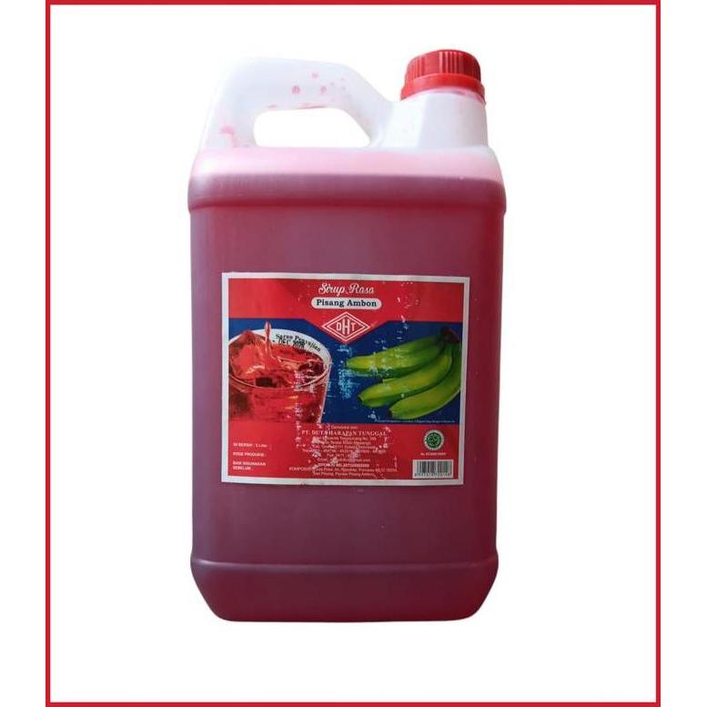 Sirup DHT Pisang Ambon Asli Makassar 5 ltr Sirup Pisang Ijo