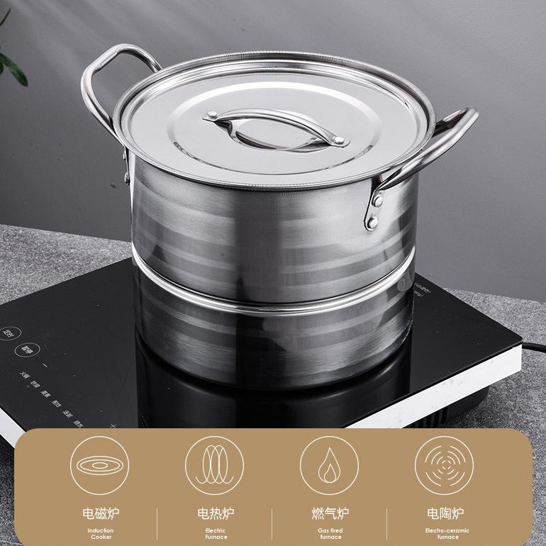 Bisa Cod Panci Stock Pot Jumbo Panci Dandang Besar Ukuran 24 Dan 26 Cm Panci Sop Bakso Soto Panci Pr