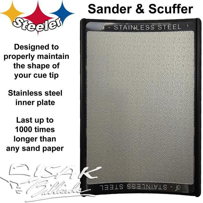 NEW STEELER CUE TIP TOOL - SCUFFER SANDER SHAPER AMPLAS STICK BILLIARD BEST
