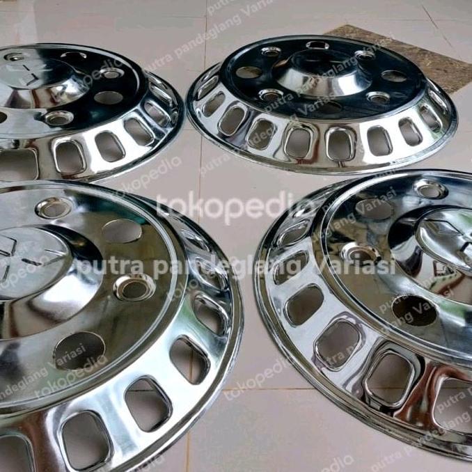 Dop Roda Mobil Universal Truk Ring 20 Lubang 8 Ban Bahan Stenlis Asli