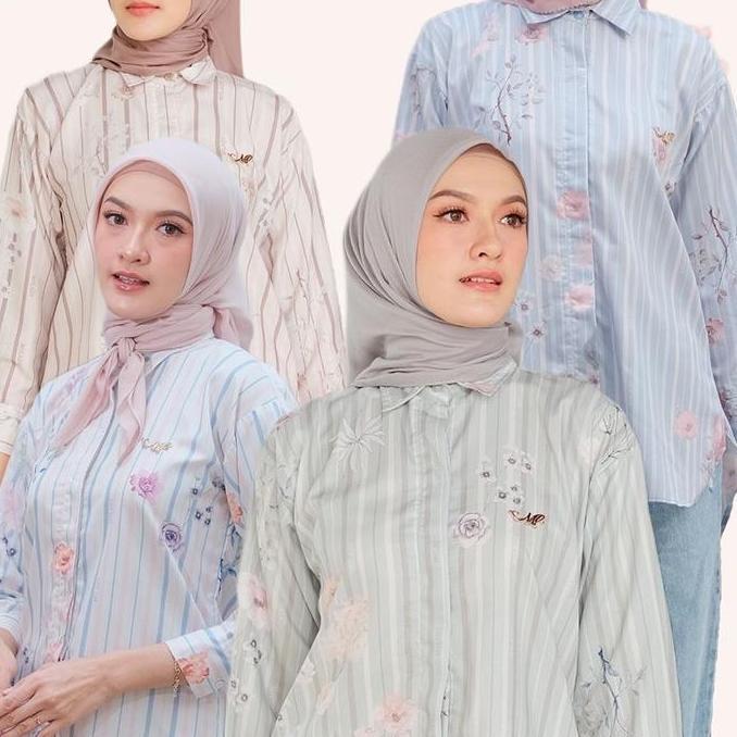 Bgs- Mylady Hijab Mikala Shirt Mylady Hijab Kemeja Wanita Casual Cantik Formal