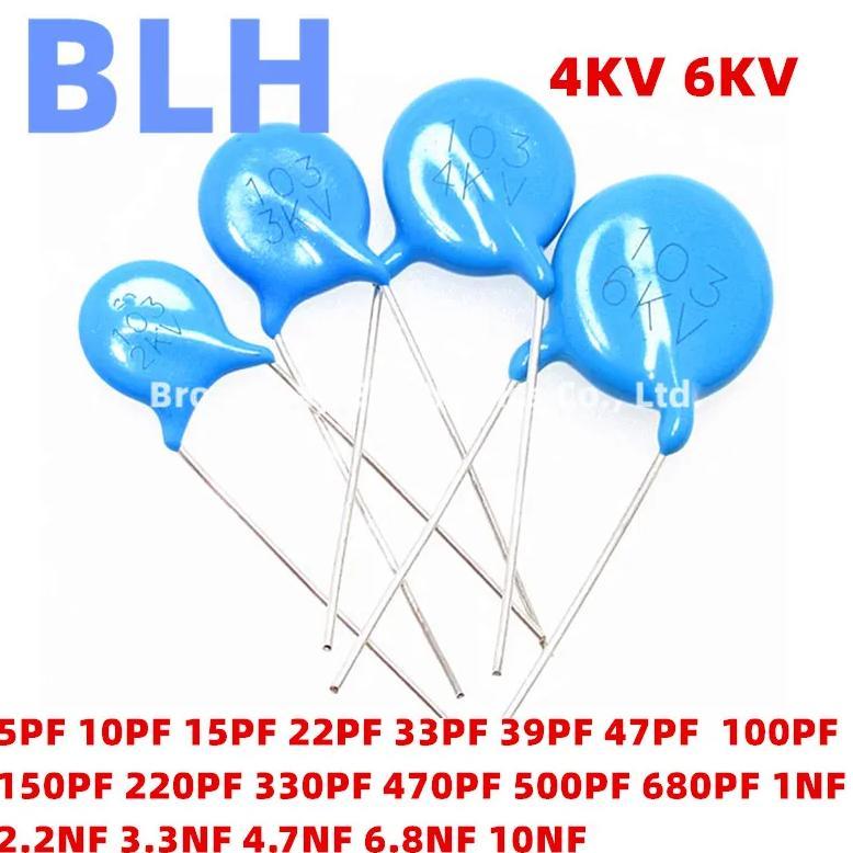 20PCS High pressure ceramics capacitors 4KV 6KV 4000V 6000V 5PF 10PF 15PF 22PF 33PF 39PF 47PF 100PF 