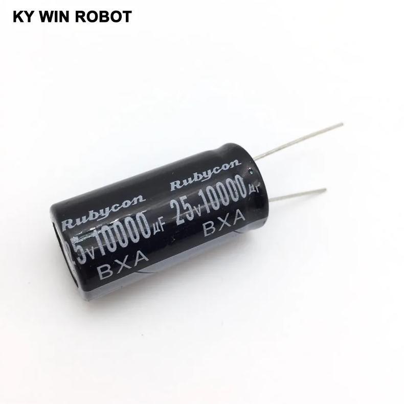Aluminum Electrolytic Capacitor 25V / 10000 UF 25V/10000UF Electrolytic Capacitor Size 18*35 mm plug