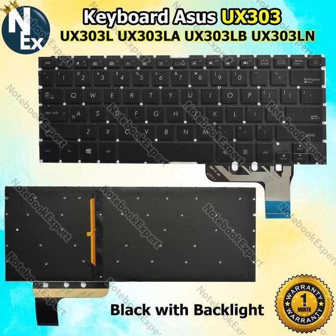 Keyboard UX303 UX303L UX303LA UX303LB UX303LN Backlight - Black