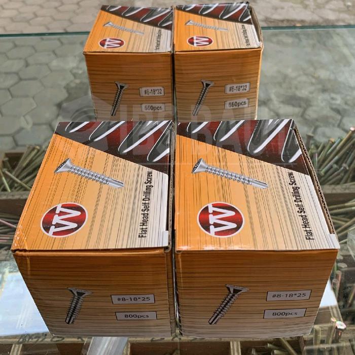 Sekrup Sds Fh 8 10 / Grc Kalsi Jf/ Drilling Skrup Roofing Baut - W Original Dan Terpercaya