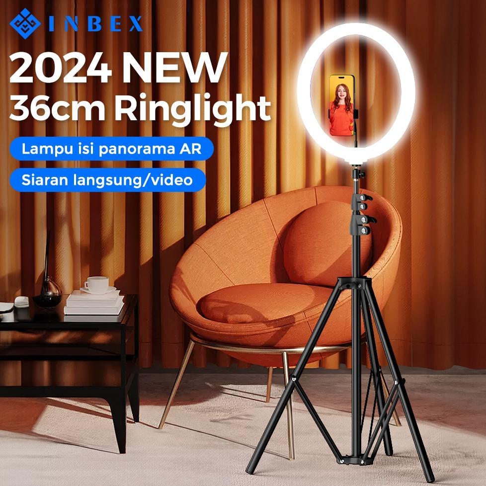 INBEX Paket 26/36cm Ring Light+210CM Tripod+Phone Holder for Live Stream Makeup YouTube