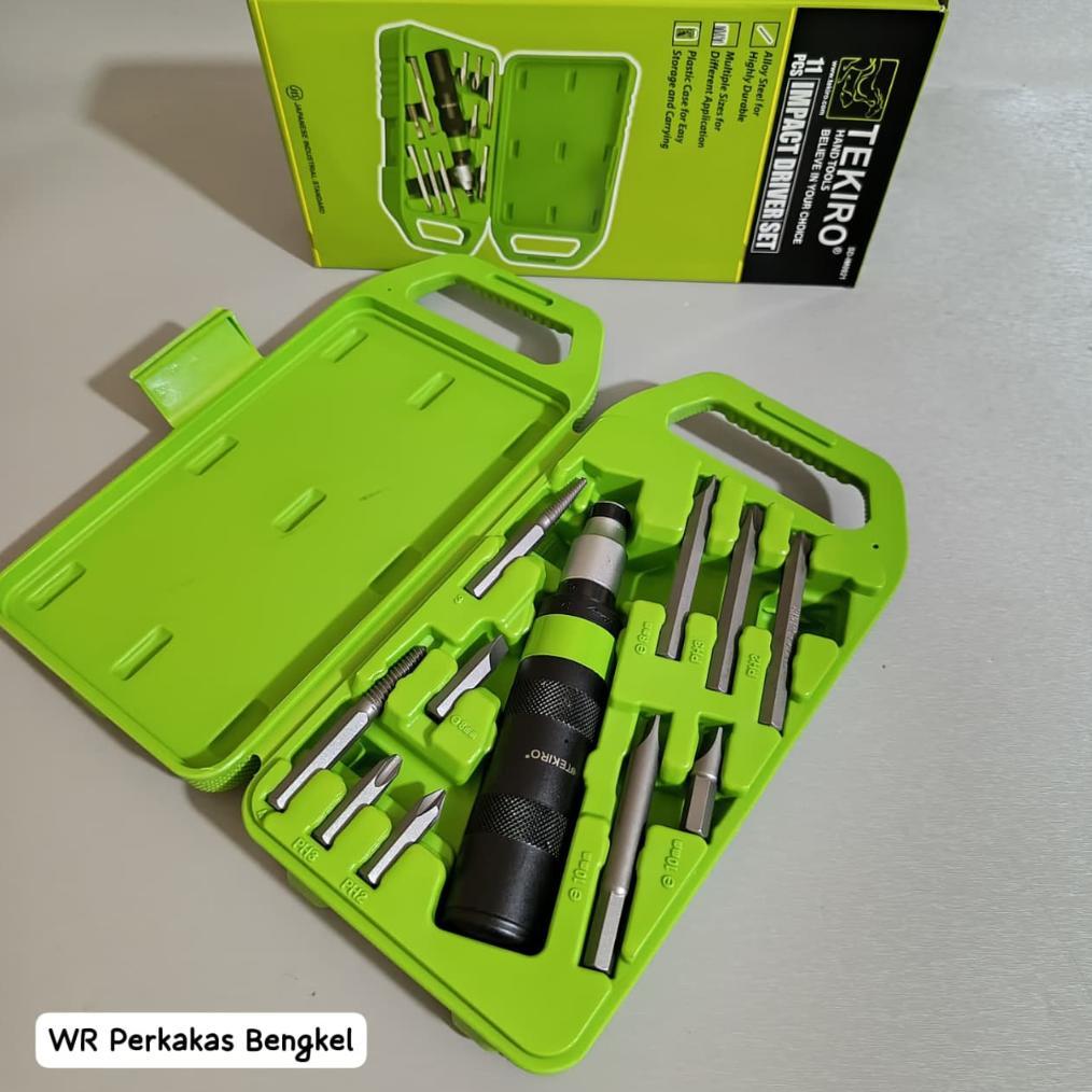 TEKIRO Obeng Ketok Impact Driver Set 11 Pcs - Obeng ketok tekiro original komplit 1 Set lengkap