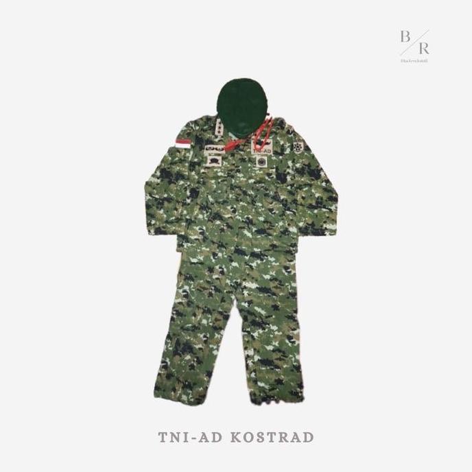 TERLARIS Loreng TNI AD-Kostrad / Baju Loreng TNI-AD Kostrad /Baju Tentara AnaK READY STOCK