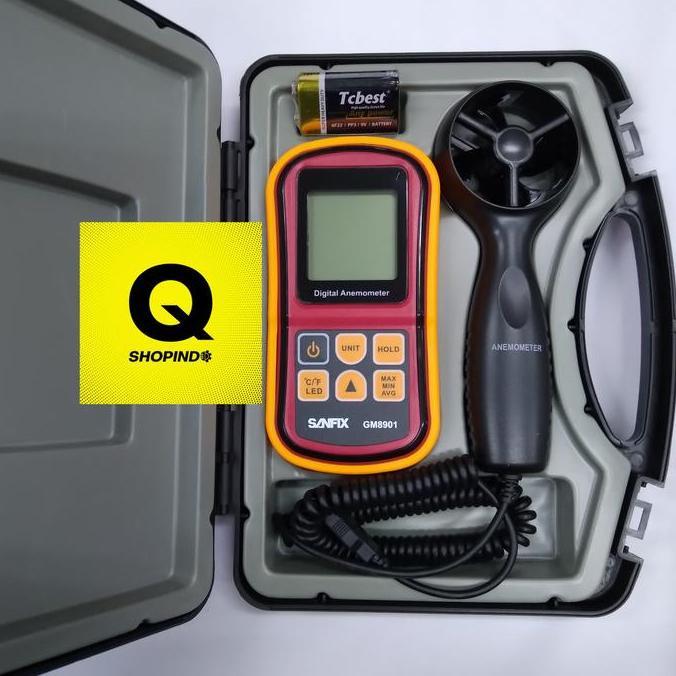 Best Seller, Sanfix Gm-8901 / Gm8901 / Gm 8901 Digital Anemometer Kecepatan Angin