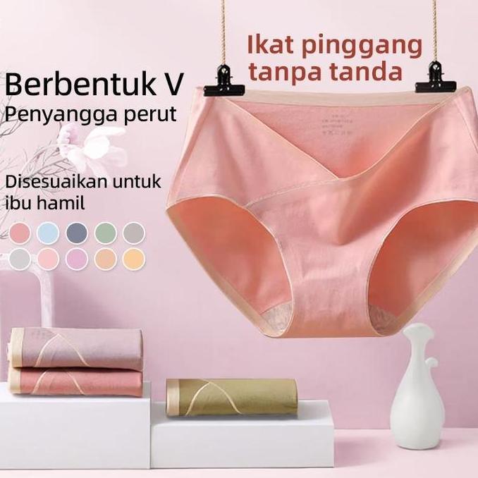 Angel Mommy 3PCS Celana Dalam Hamil Dari Katun Berbentuk V Kualitas Tinggi Celana Dalam Rendah Celan