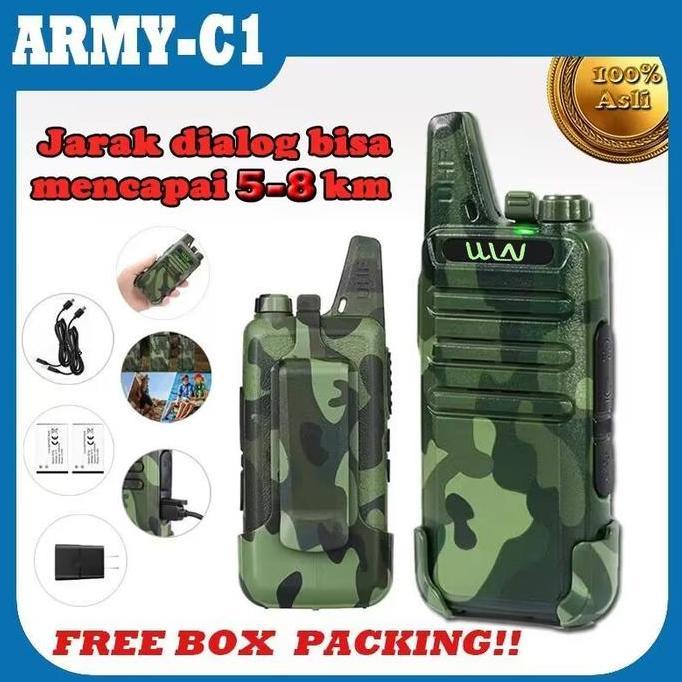 Bidahngabidah - Ht Wln Kd C1 Mini Radio Handy Talkie Uhf 4-47 Mhz Transceiver Two Way Ht Murah Jarak