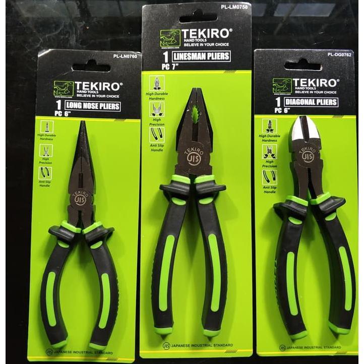 Tekiro Tang Potong Tang Lancip Tang Kombinasi Set 3 Pcs - Tang Tekiro Set 3 Pcs MURAH Original