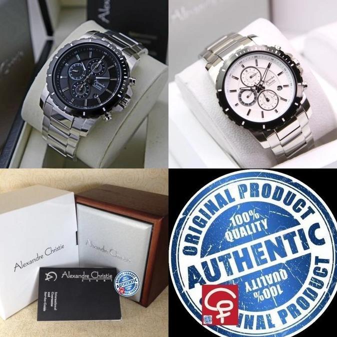 ALEXANDRE CHRISTIE AC6141 AC 6141 SILVER MAN JAM TANGAN ASLI