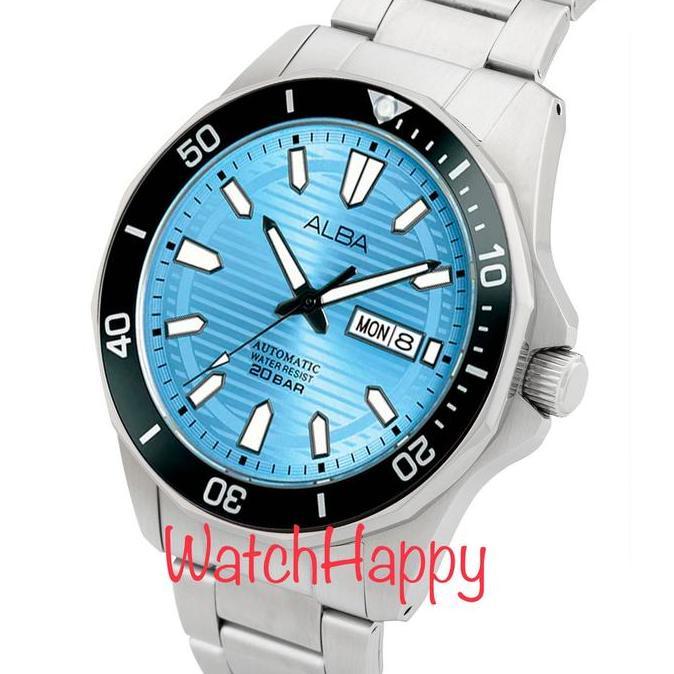 ALBA AL4459X1 MEN LIGHT BLUE DIAL AL4459 AUTOMATIC STAINLESS ORIGINAL