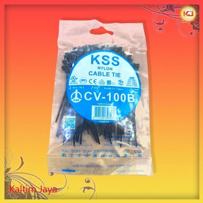 Ready oke] Kabel Ties 10cm KSS (100mm 10 cm 100 mm Tis Cable Tie Hitam Putih)