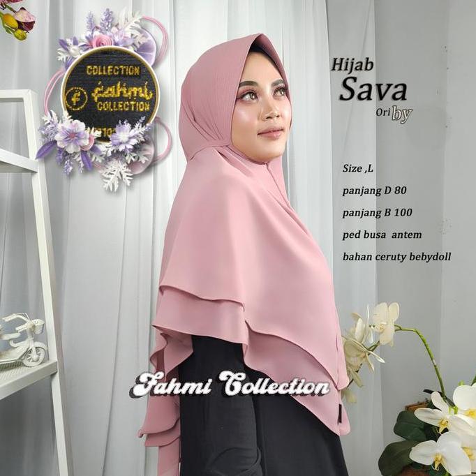 kerudung syari  2layer ped+tali