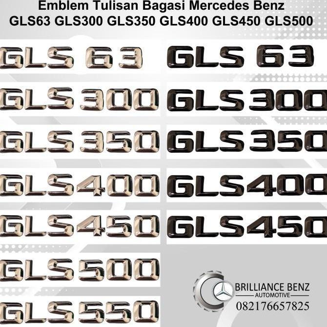 EMBLEM TULISAN MERCEDES GLS63 GLS300 GLS350 GLS400 GLS450 GLS500 MERCY FORSALE