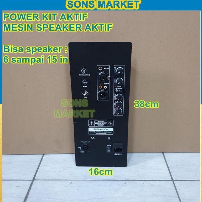 Promo POWER KIT MESIN KIT SPEAKER AKTIF 300 WATT UKURAN 16x38 CM 12in 15in Diskon