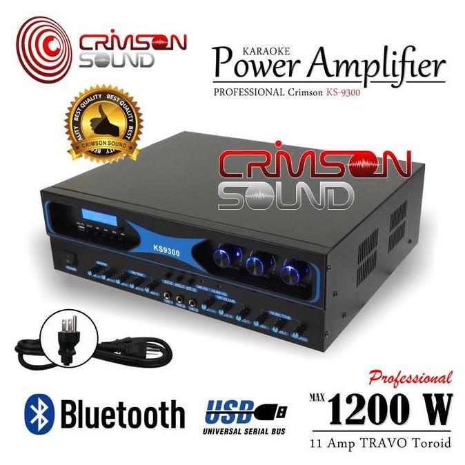 Promo POWER AMPLIFIER CRIMSON KS - 9300 PREMIUM KARAOKE HIFI BLUETOOTH USB Diskon