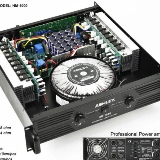 Promo Power ASHLEY HM1000 Power Amplifier Original Class H Mixer Diskon