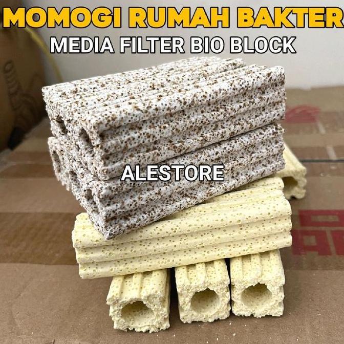 Berkahshopss - Momogi 1Dus Isi 45Pcs Rumah Bakteri Bio Blok Media Filter Aquarium Dan Kolam Koi 97Mm