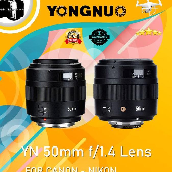 YONGNUO YN 50MM F1.4 FOR CANON NIKON - YN50MM F1.4 FOR CANON NIKON