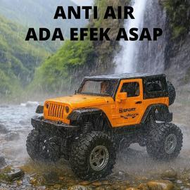 New Deals Mobil Jeep Remote Control Rc Offroad 1:20 Anti Air Dengan Efek Asap, Lampu Led & Ban Karet