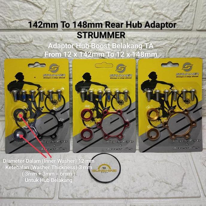 Adaptor Hub Boost TA Belakang From 12 x 142 mm To 12 x 148 mm STRUMMER