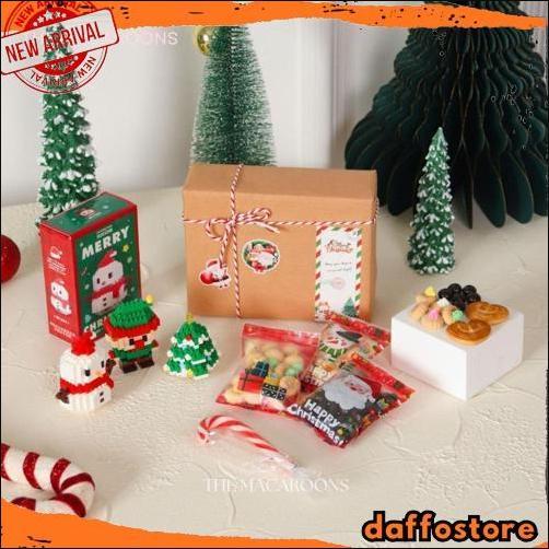 Mini Hampers Natal isi Bricks, Cookies, Permen - Kado Natal Anak - Souvenir Sekolah Minggu Viral