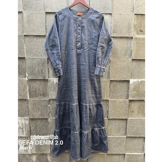 Dress Denim Sefa SMLXLXXL Qaireena