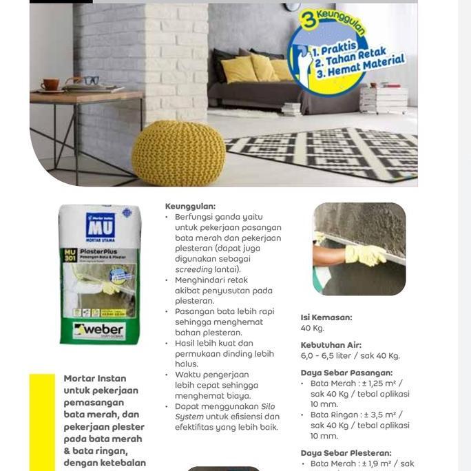 semen plester beton dan bata MU 301