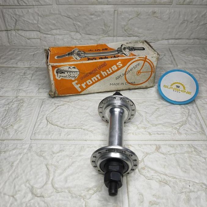 Hub Roda Depan 32H Aluminium Alloy Silver NOS Vintage Sepeda Balap Fixie Lipat Folding Bike Ontel Je