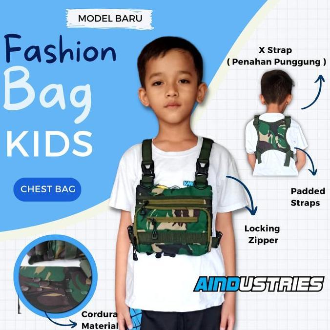 ASLI Tas Rompi Dada Kostum Profesi Anak Tentara TNI ABRI POLISI Chest Bag READY STOCK