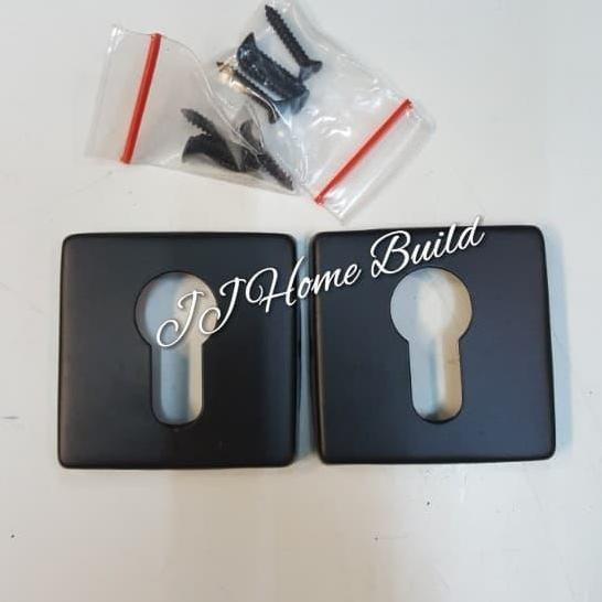 Kunci Pintu Ring Cover/Penutup Lubang Pintu/ Ring Kunci Kotak HITAM