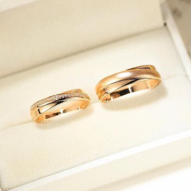 cincin nikah platinum couple MJ 123