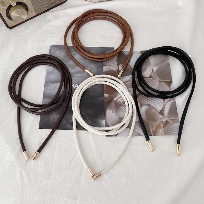 VENDI-Tali Ikat Pinggang Wanita Belt Tassel Kulit Pita Simple Kepang "PITS