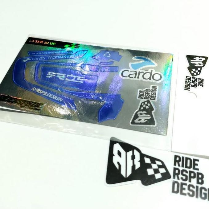 TERLARIS STICKER GARSKIN DECAL INTERCOM CARDO PACKTALK - LASER BLUE (NON CARDO) READY STOCK