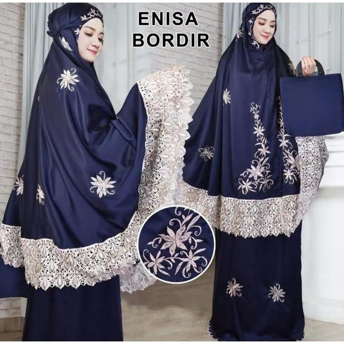 mukena enisa bordir Mukena Luna Maya Dewasa Renda Bordir Terbaru 2020