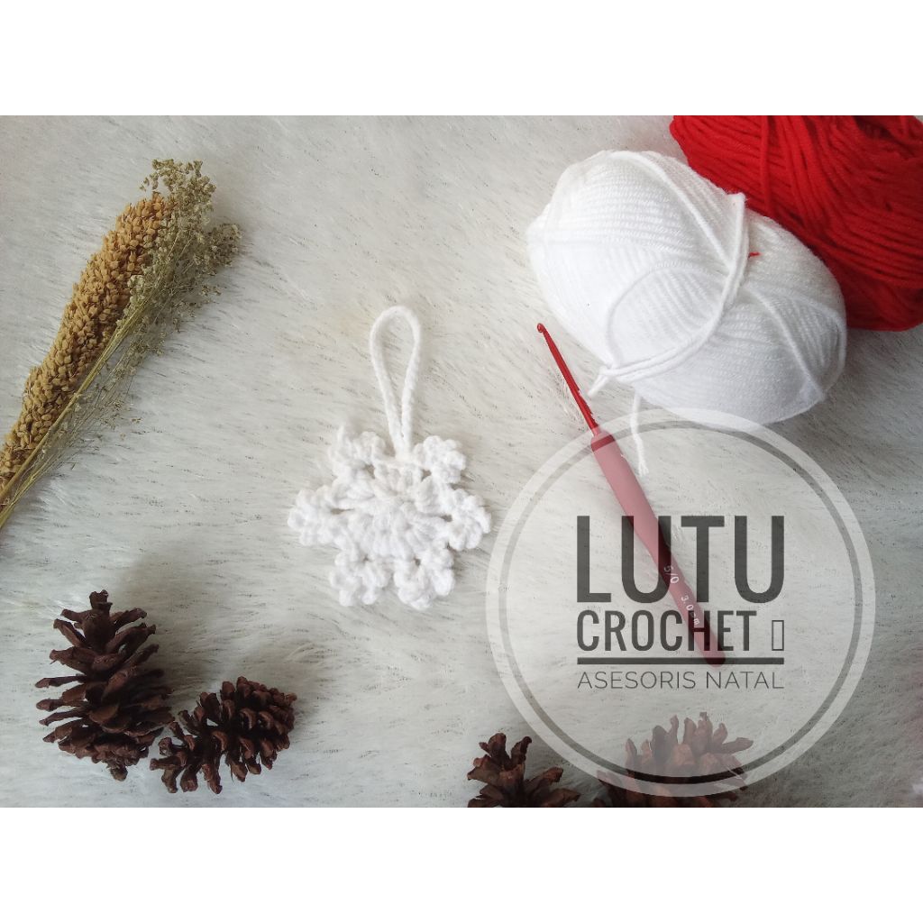 Ornamen Natal Rajut/Gantungan kunci/Hiasan natal/Hiasan pohon natal