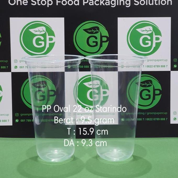 Bestone- PP oval 22 oz Starindo Berat 9.5 gram