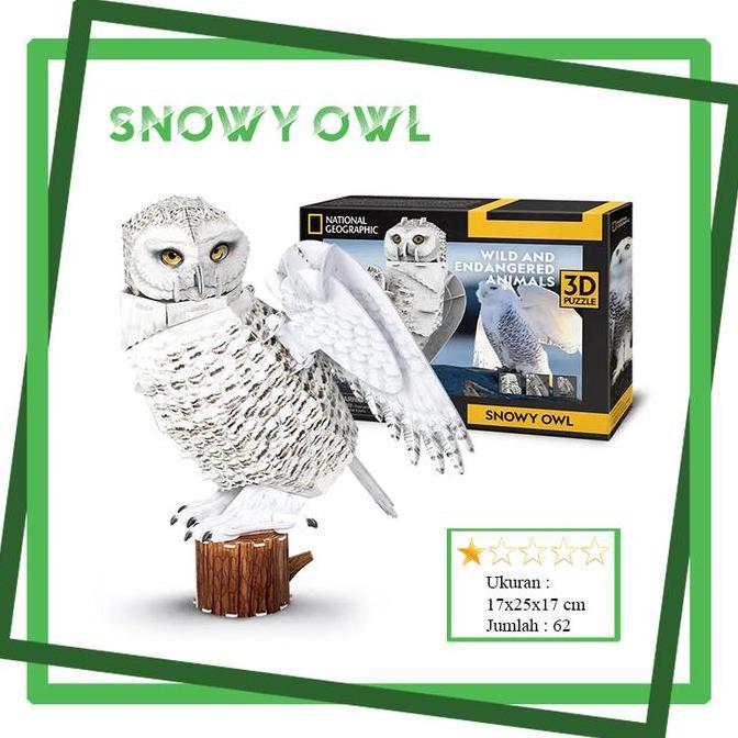 CUBICFUN National Geographic Snowy Owl 3D Puzzle
