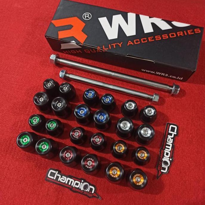 Axel Axle Slider Jalu As Roda WR3 Ninja 250FI 250 FI Old 2013-2017