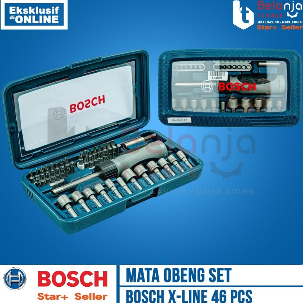 Bosch Screwdriver Set X-line 46 Pcs Mata Obeng Sock Kunci Shock Set