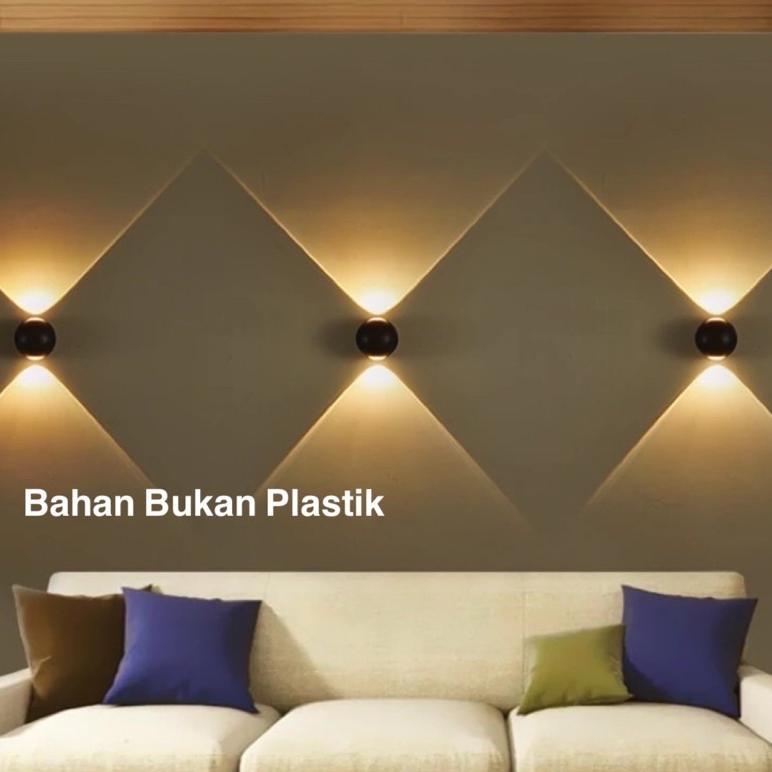 Lampu Dinding LED 2 Arah Waterproof Wall Light 2W Lampu Dinding 2 Arah Lampu Taman 2 Arah Wall Lamp 