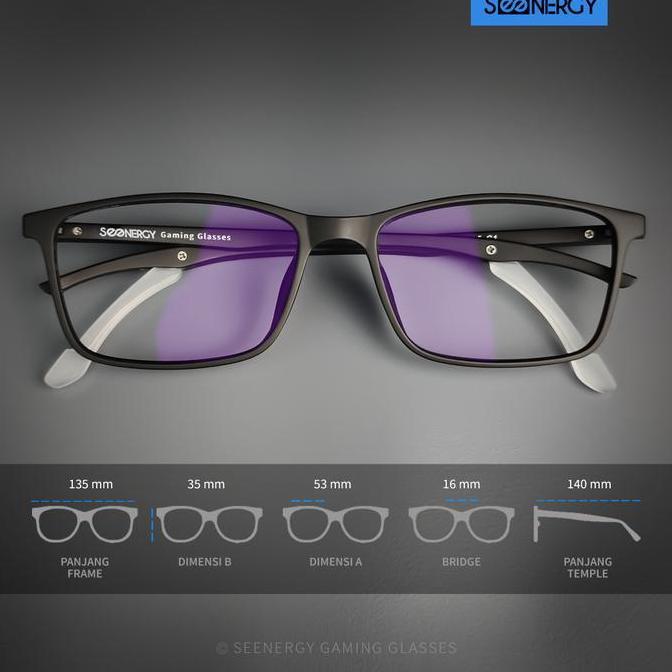 SEENERGY Kacamata Gaming | Zeus Midnht Black