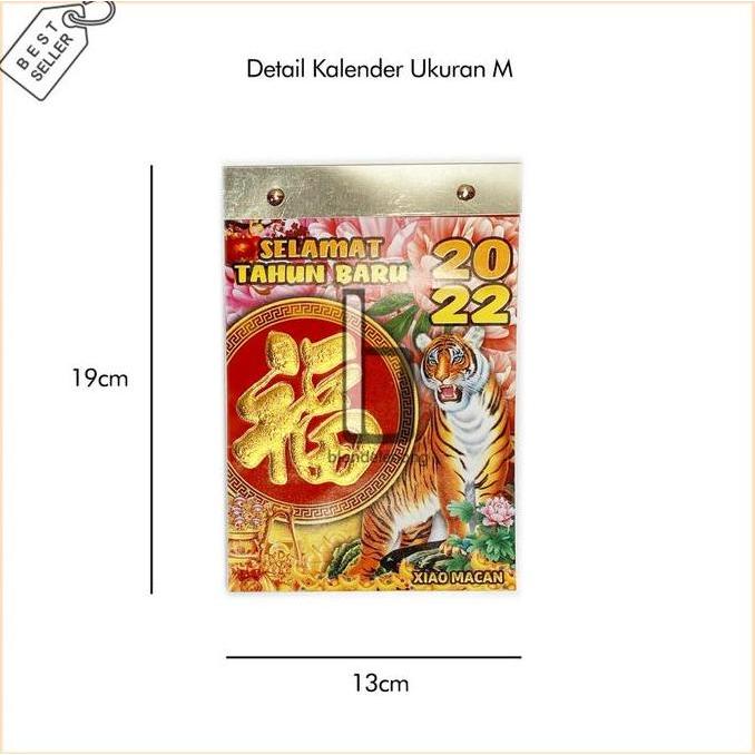 Kalender Imlek Sobek Harian Dinding Tahun Baru Cina 2022 Shio Macan Fu
